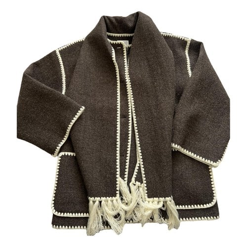 Pre-owned Totême Wool Coat In Brown