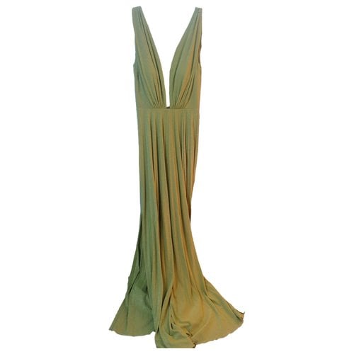 Pre-owned Elisabetta Franchi Maxi Dress In Green