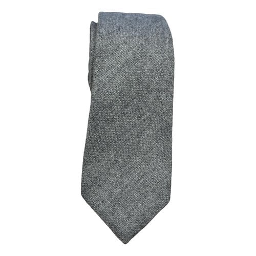 Pre-owned Borrelli Cashmere Tie In Grey