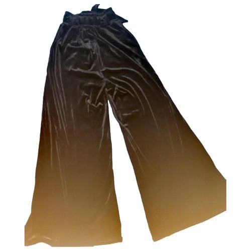 Pre-owned Pinko Velvet Large Pants In Black