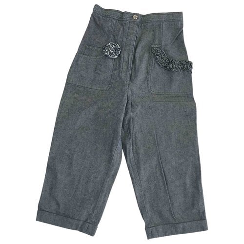 Pre-owned Chanel Trousers In Grey