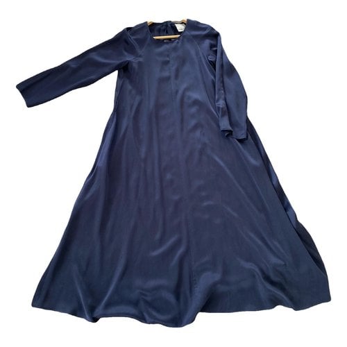 Pre-owned Forte Forte Silk Mid-length Dress In Blue