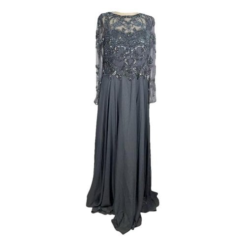 Pre-owned Xscape Maxi Dress In Grey