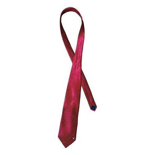 Pre-owned Versace Silk Tie In Red
