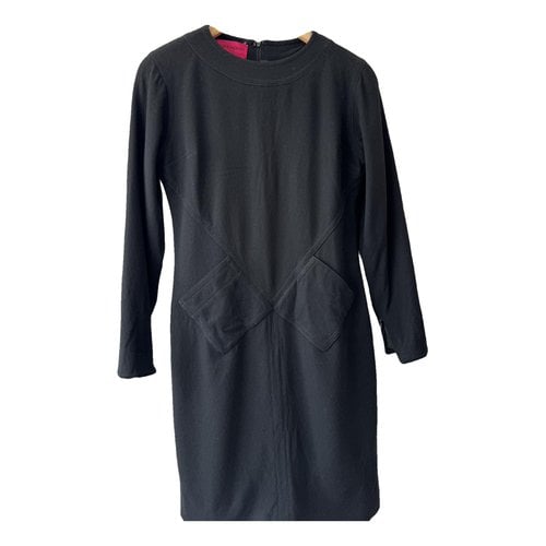 Pre-owned Christian Lacroix Wool Dress In Black