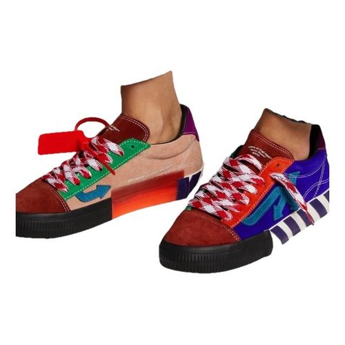 Pre-owned Off-white Vulcalized Velvet Trainers In Multicolour