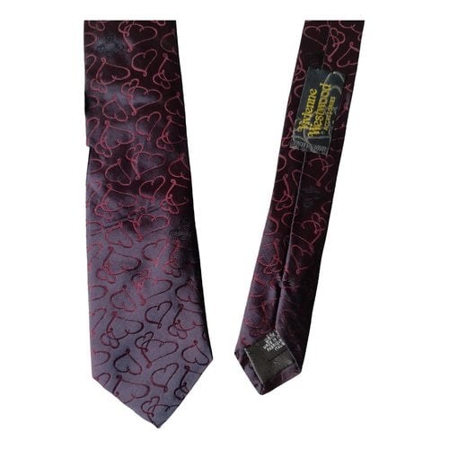 Pre-owned Vivienne Westwood Silk Tie In Burgundy