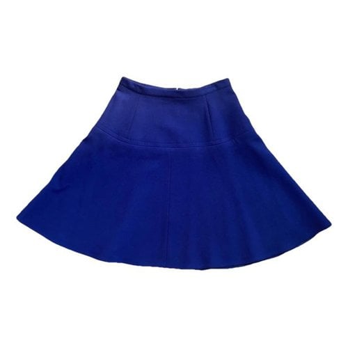 Pre-owned Carven Wool Mid-length Skirt In Blue