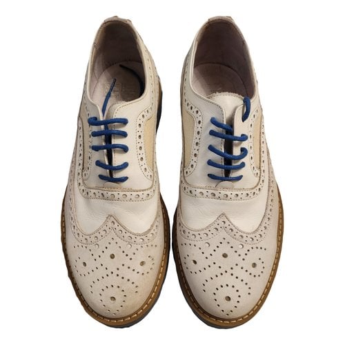 Pre-owned Liujo Leather Lace Ups In Grey