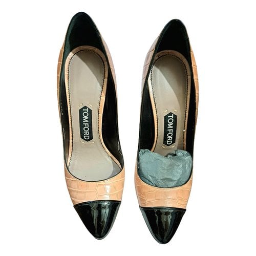 Pre-owned Tom Ford Leather Heels In Beige