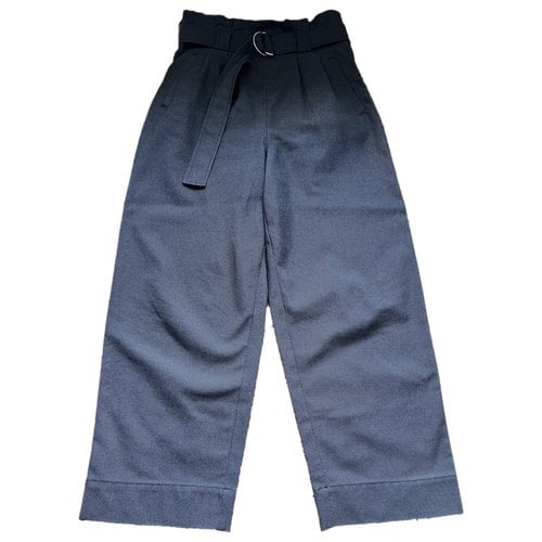 Pre-owned Ganni Carot Pants In Grey