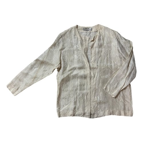 Pre-owned Dior Silk Blouse In Beige