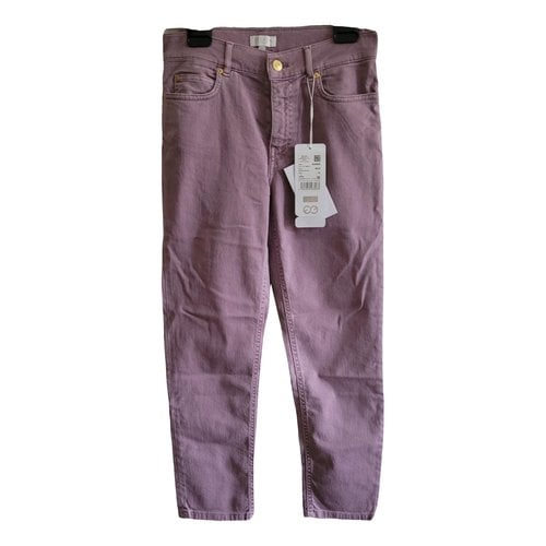 Pre-owned Escada Straight Pants In Purple