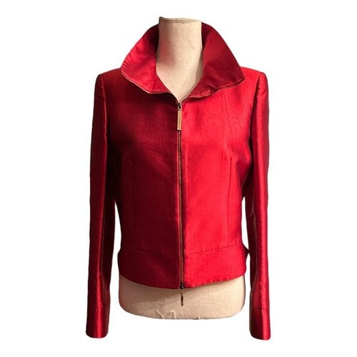 Pre-owned Ferragamo Silk Blazer In Red