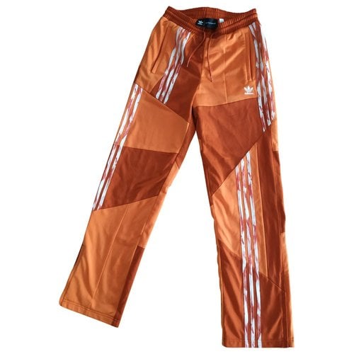 Pre-owned Adidas Originals Straight Pants In Orange