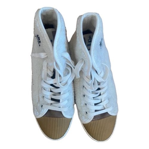 Pre-owned Isabel Marant Faux Fur Trainers In White