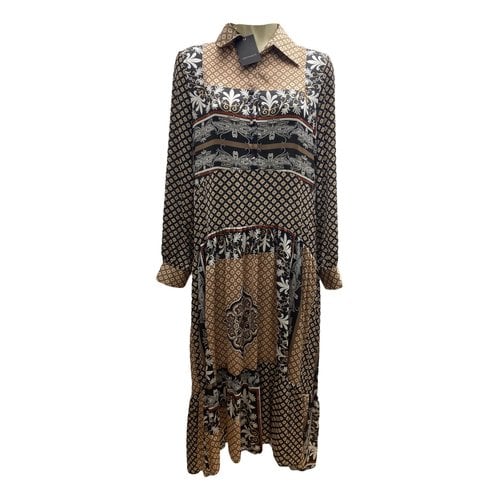 Pre-owned Cristinaeffe Maxi Dress In Camel