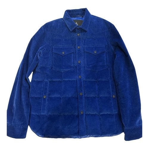 Pre-owned Moncler Grenoble Velvet Vest In Blue