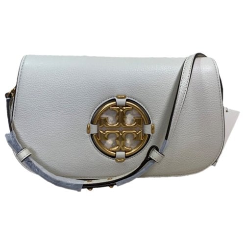Pre-owned Tory Burch Leather Handbag In White