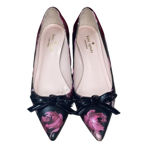 Pre-owned Kate Spade Patent Leather Heels In Black