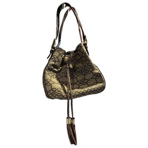 Pre-owned Lancel Daligramme Leather Handbag In Brown