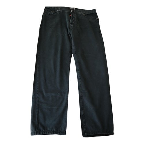 Pre-owned Kiton Straight Jeans In Black