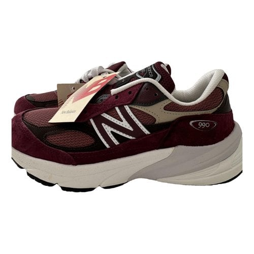 Pre-owned New Balance 990 Trainers In Burgundy