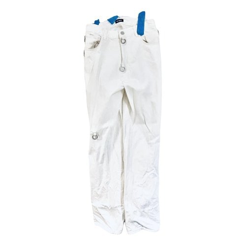 Pre-owned Raf Simons Straight Jeans In White