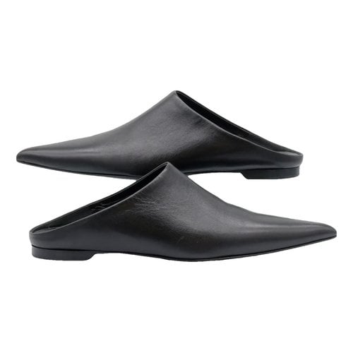 Pre-owned Khaite Leather Flats In Black