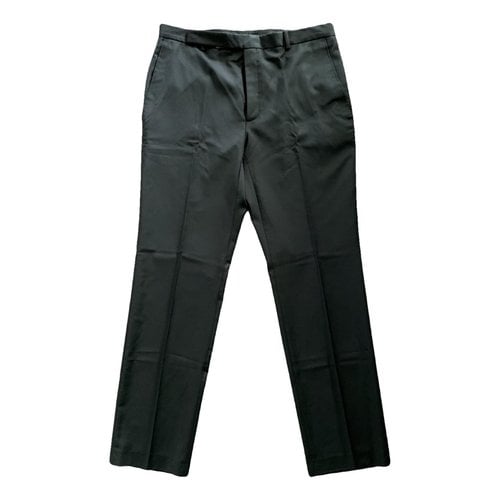Pre-owned Guy Laroche Wool Trousers In Black