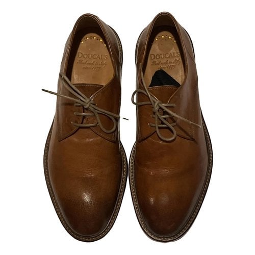 Pre-owned Doucal's Leather Lace Ups In Brown