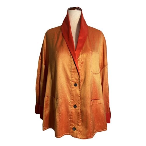 Pre-owned Romeo Gigli Silk Jacket In Orange