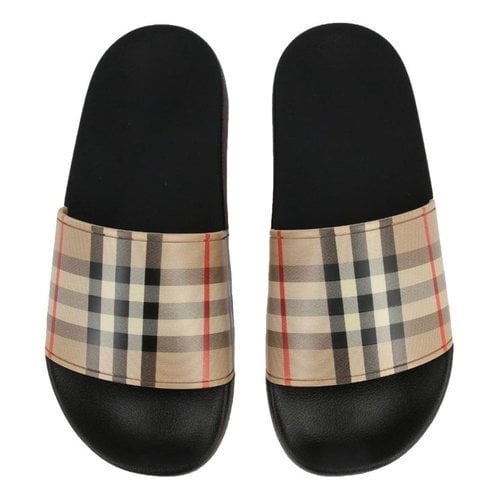 Pre-owned Burberry Mules In Beige