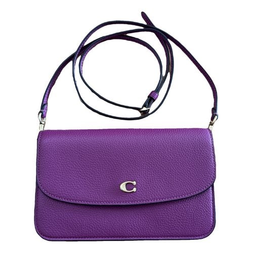 Pre-owned Coach Leather Crossbody Bag In Purple