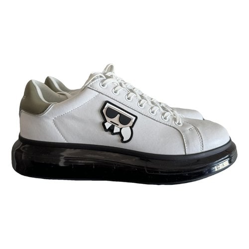Pre-owned Karl Lagerfeld Low Trainers In White