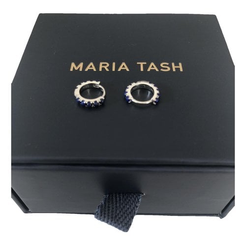 Pre-owned Maria Tash White Gold Earrings In Blue
