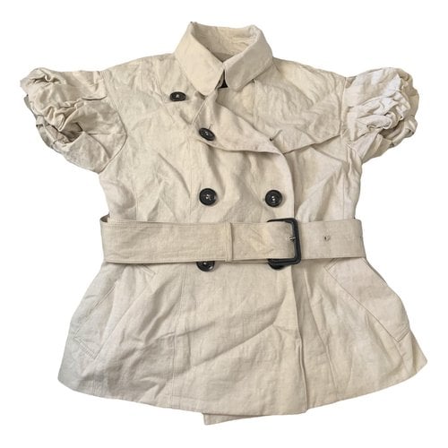 Pre-owned Burberry Linen Blouse In Beige