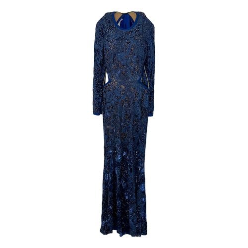 Pre-owned Elie Saab Maxi Dress In Blue