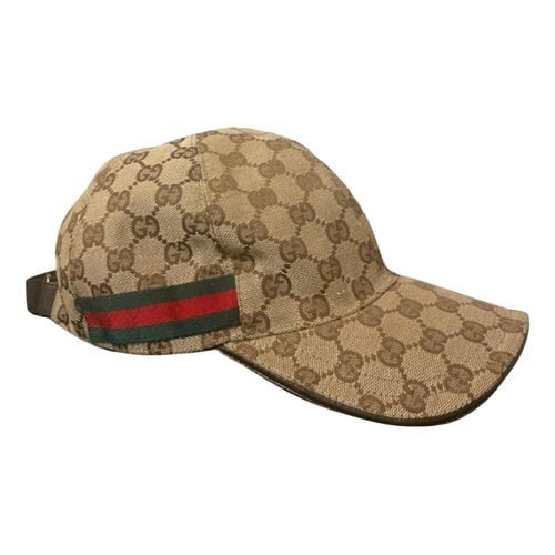 Pre-owned Gucci Cloth Cap In Beige