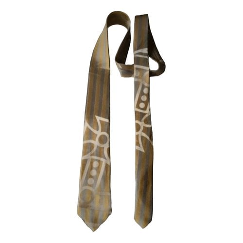 Pre-owned Vivienne Westwood Silk Tie In Gold