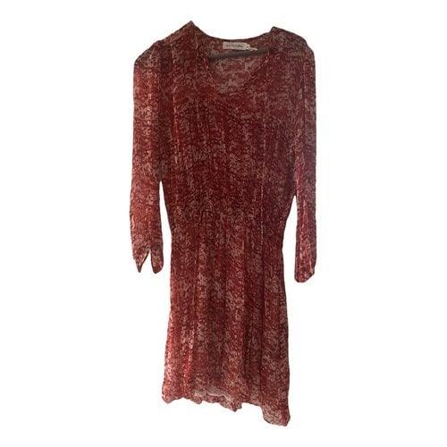 Pre-owned Isabel Marant Étoile Silk Mini Dress In Red
