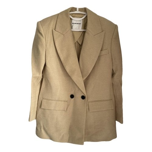 Pre-owned Roland Mouret Blazer In Yellow