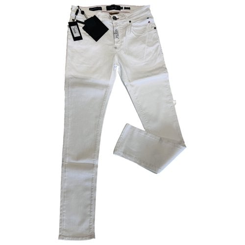 Pre-owned Philipp Plein Slim Jean In White