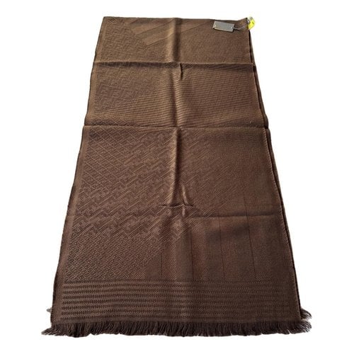 Pre-owned Fendi Wool Scarf In Brown