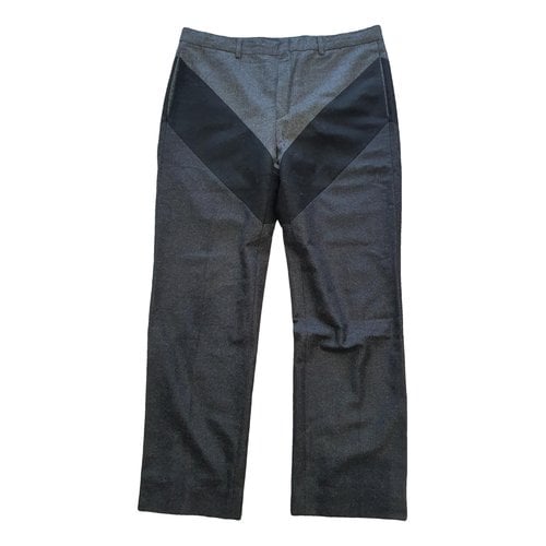 Pre-owned Givenchy Wool Trousers In Grey