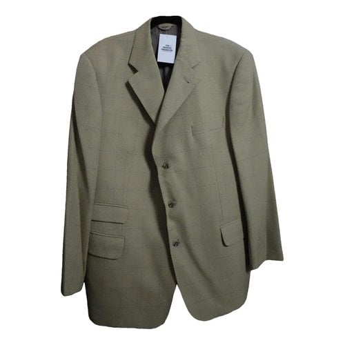 Pre-owned Burberry Wool Suit In Yellow