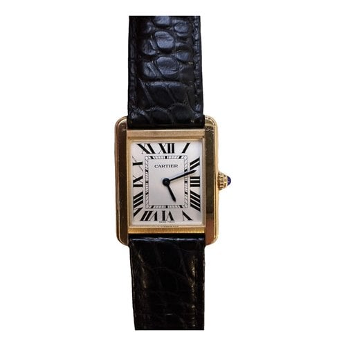 Pre-owned Cartier Tank Solo Yellow Gold Watch