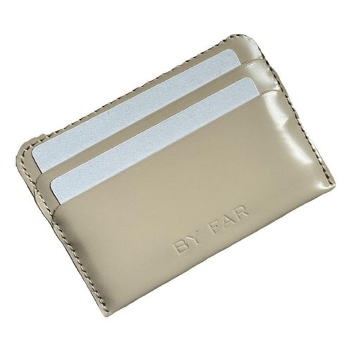 Pre-owned By Far Leather Wallet In Beige