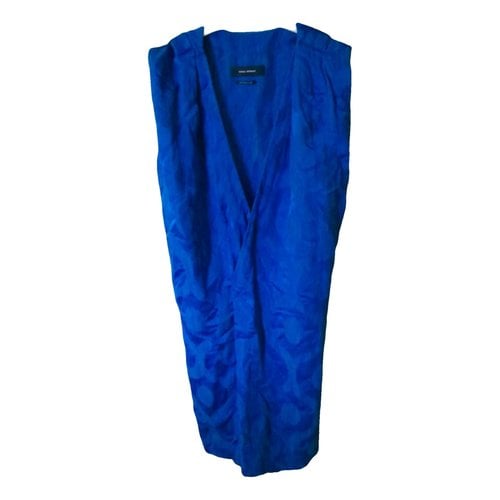 Pre-owned Isabel Marant Silk Mini Dress In Blue