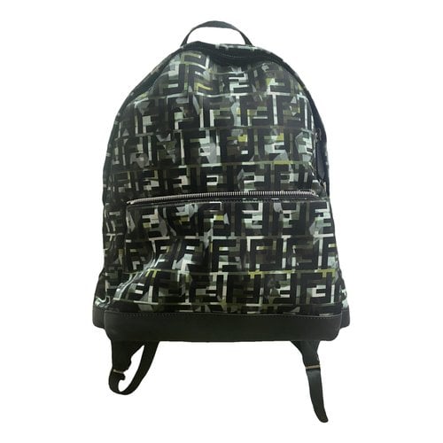 Pre-owned Fendi Vinyl Backpack In Black